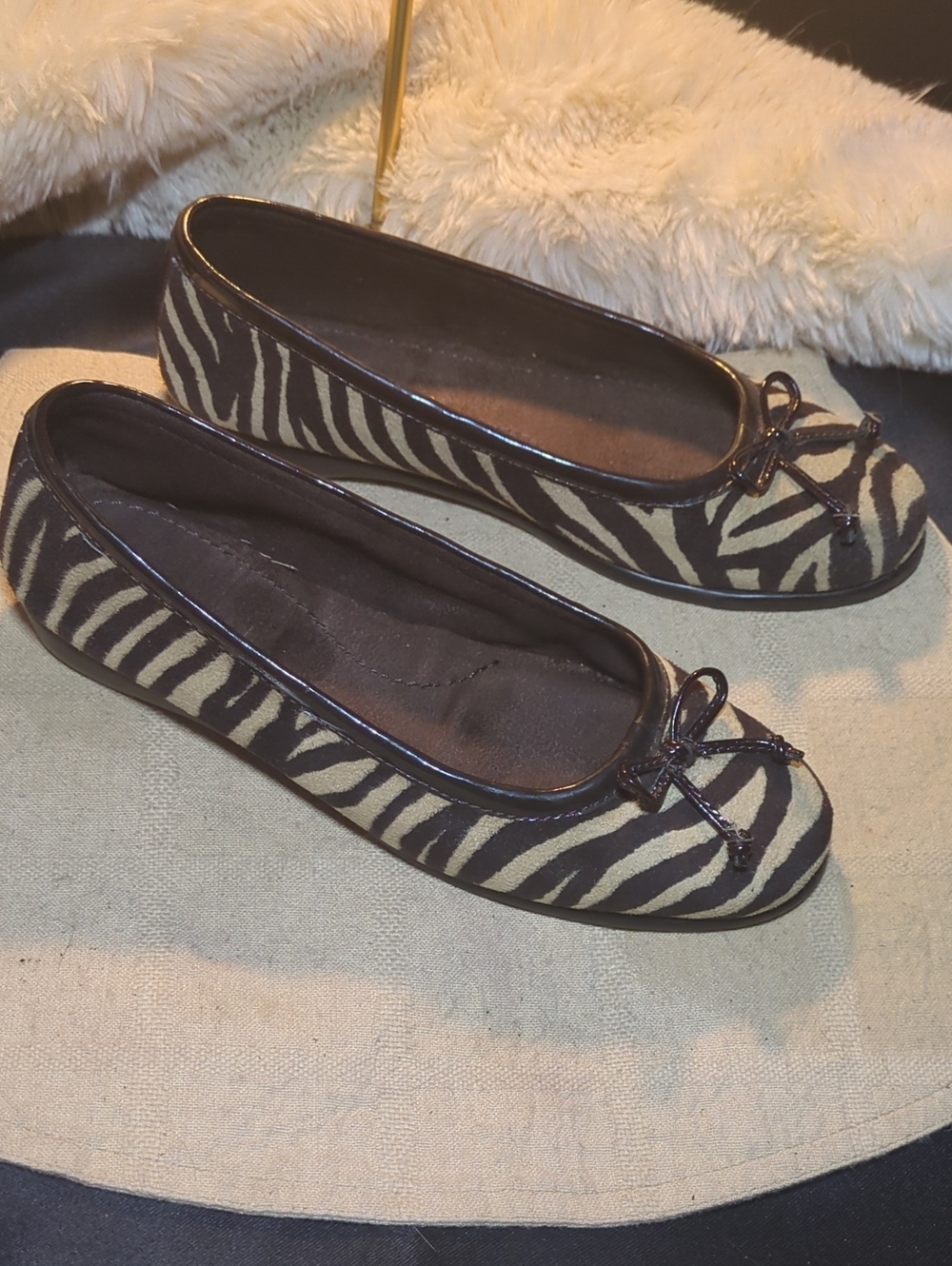 Aerosoles Zebra-Print Ballet Flats - Women's Shoes Size 6.5 NOW ONLY $35 WOW